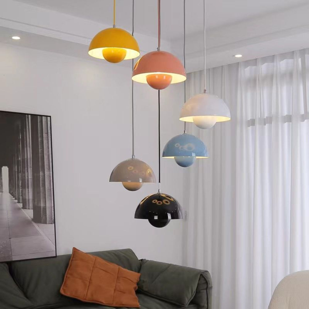Semi Circle Glass Pendant Light - Fesara