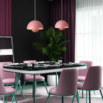 Vibrant Semi-Circle Pendant Lamp Fixture