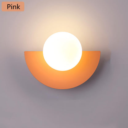Contemporary Half-Moon LED Wall Lamp