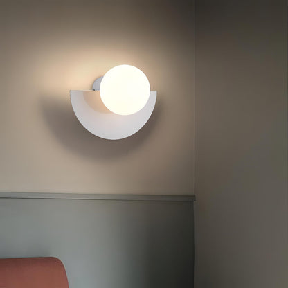 Contemporary Half-Moon LED Wall Lamp