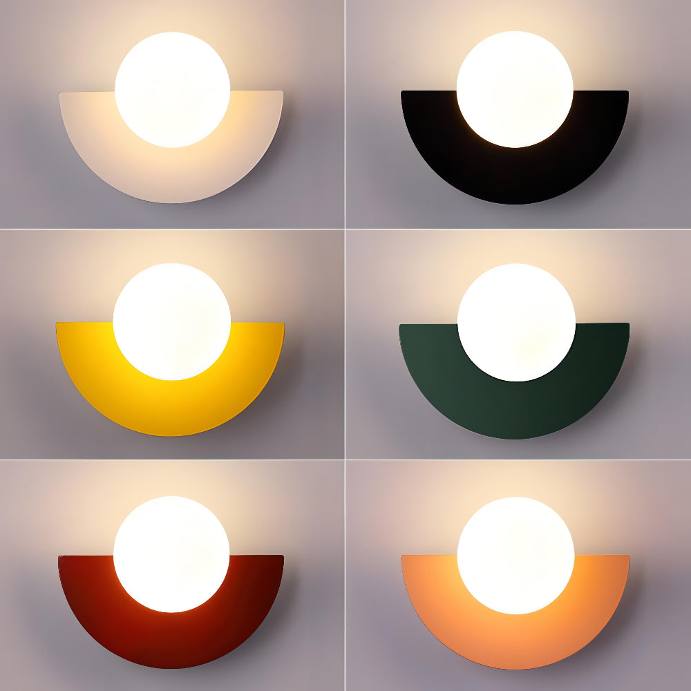 Contemporary Half-Moon LED Wall Lamp