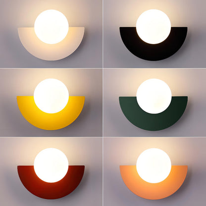 Contemporary Half-Moon LED Wall Lamp