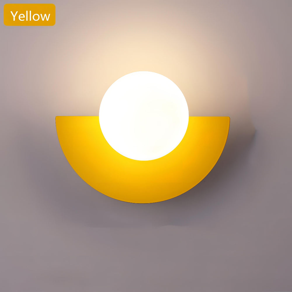 Contemporary Half-Moon LED Wall Lamp