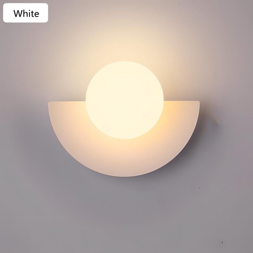 Contemporary Half-Moon LED Wall Lamp