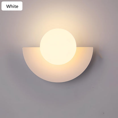 Contemporary Half-Moon LED Wall Lamp