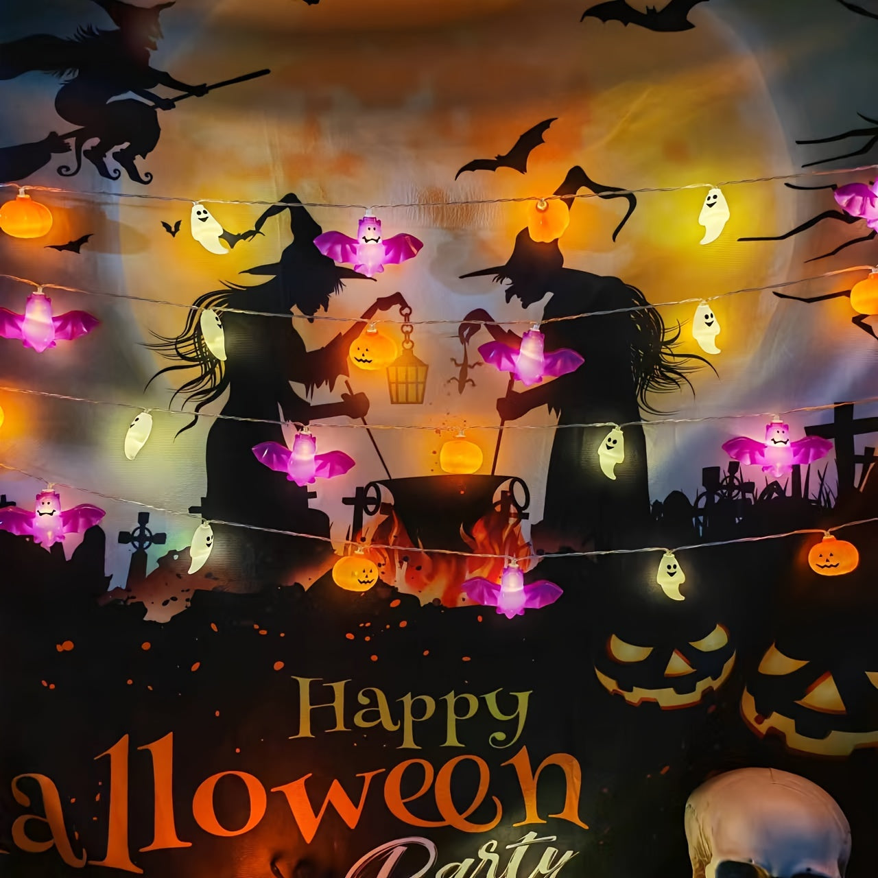 Halloween Lights Battery Powered Pumpkin String 5
