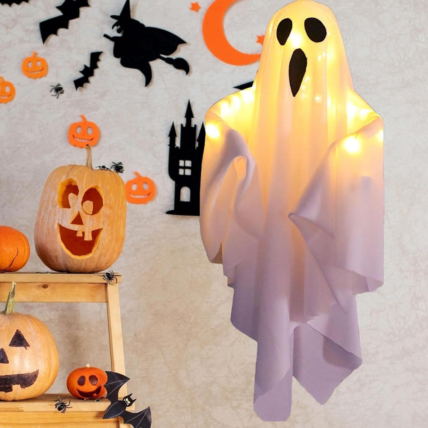 Creepy Ghost String Lights for Halloween Party Decoration - Fesara