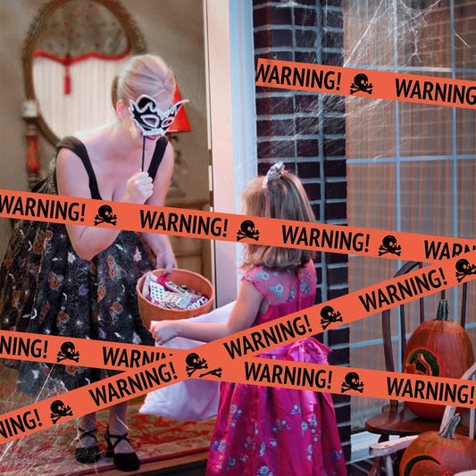 Haunted House Warning Flag Decor - Fesara