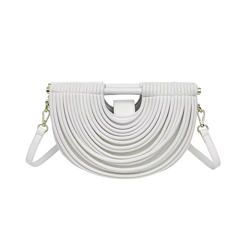Hand-woven Rope Crescent Pattern Evening Bag 2