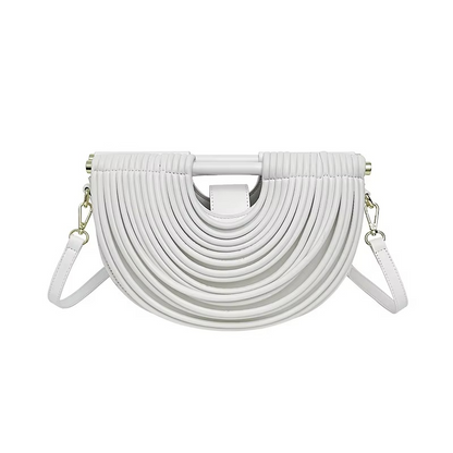 Hand-woven Rope Crescent Pattern Evening Bag 2