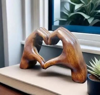 Unique Wooden Heart Decor Sculpture - Fesara
