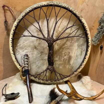 Unique Wooden Tribal Drum - Fesara