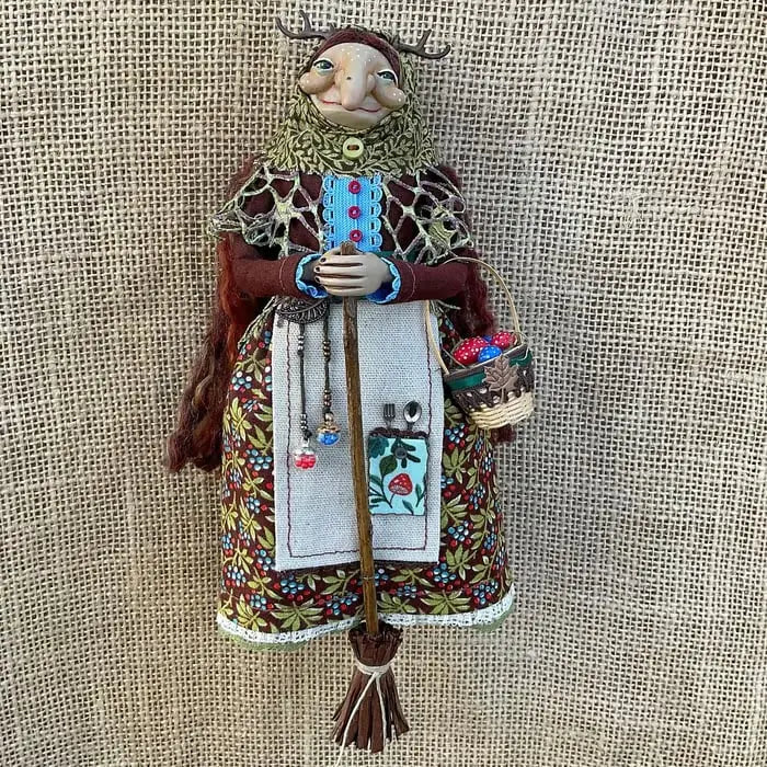 Lucky Handmade Kitchen Witch Decoration - Fesara