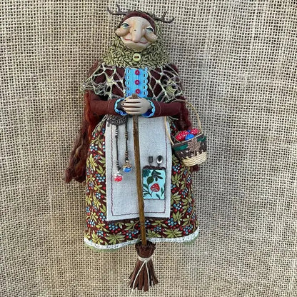 Lucky Handmade Kitchen Witch Decoration - Fesara