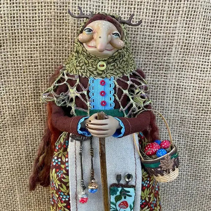 Lucky Handmade Kitchen Witch Decoration