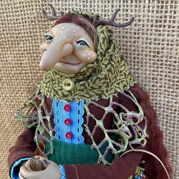 Lucky Handmade Kitchen Witch Decoration