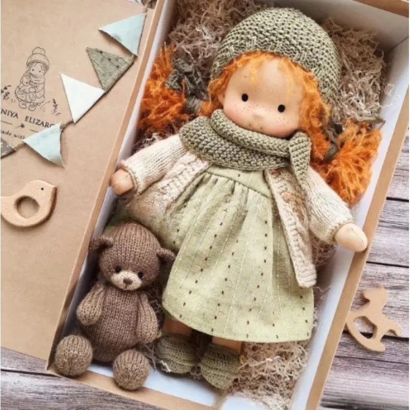 Handmade Waldorf Soft Plush Toys Cute Cotton Stuffed Doll Packaging Dolls Fabricchanging Box Best Children Kawaii Birthday Gifts 17