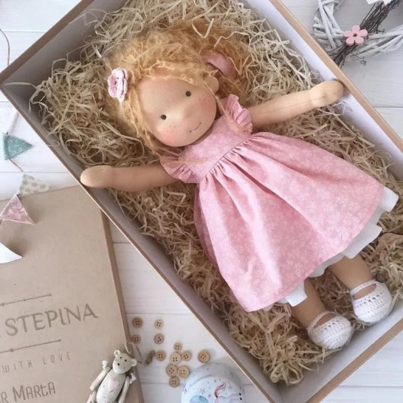 Handmade Waldorf Soft Plush Toys Cute Cotton Stuffed Doll Packaging Dolls Fabricchanging Box Best Children Kawaii Birthday Gifts 9