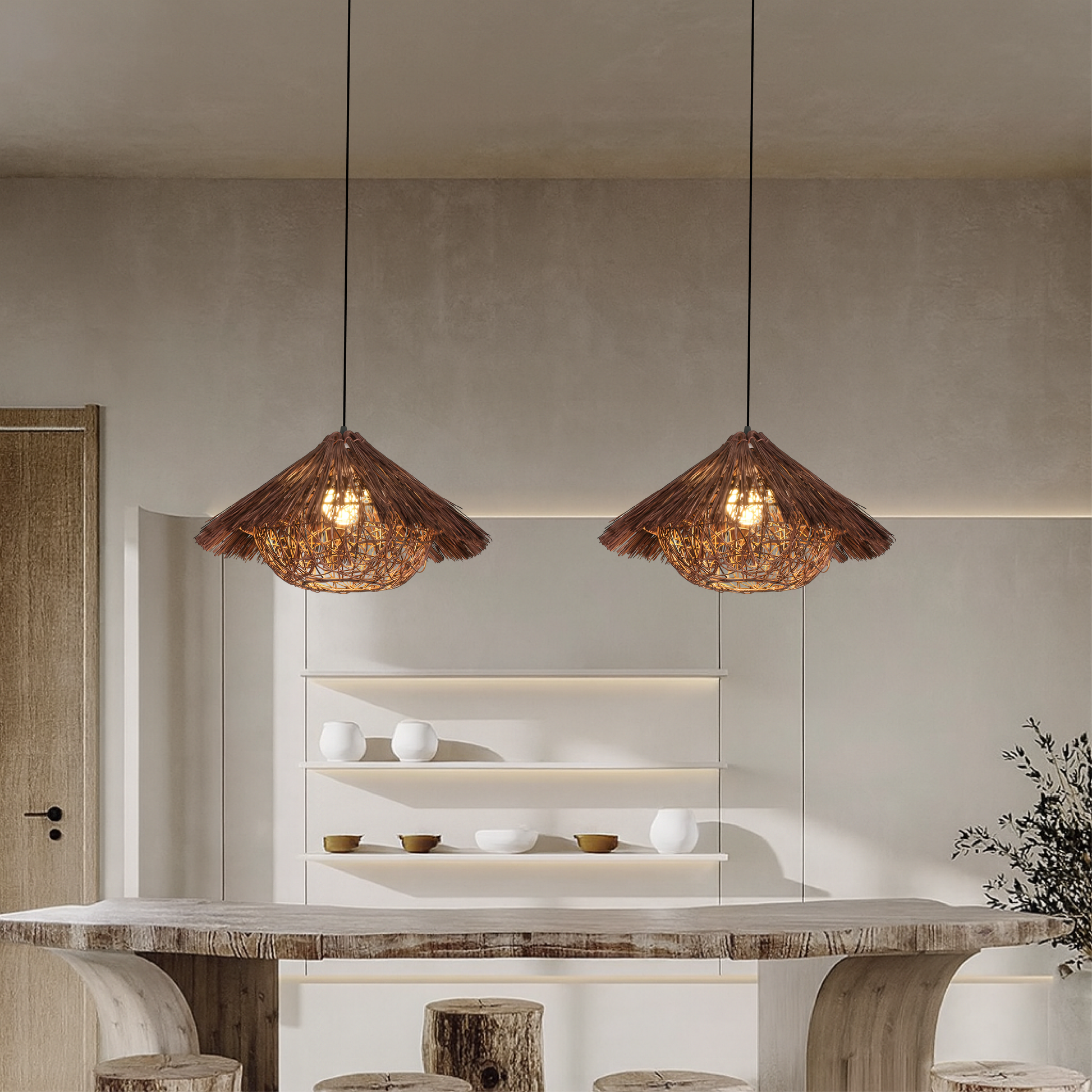 Hansi rattan bamboo pendant lamp 1