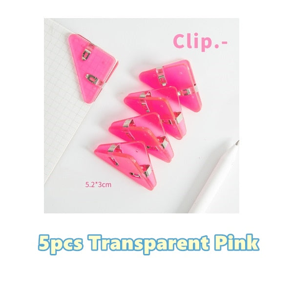 Colorful Book Page Triangle Clip Holder