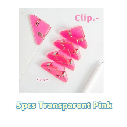 Colorful Book Page Triangle Clip Holder