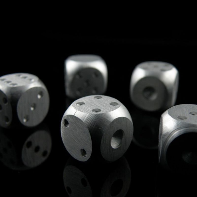 Premium 5pc Metal Dice Set Aluminum Alloy