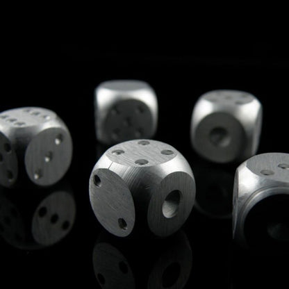 Premium 5pc Metal Dice Set Aluminum Alloy