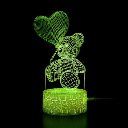 Colorful 3D Bedroom Night Light Lamp