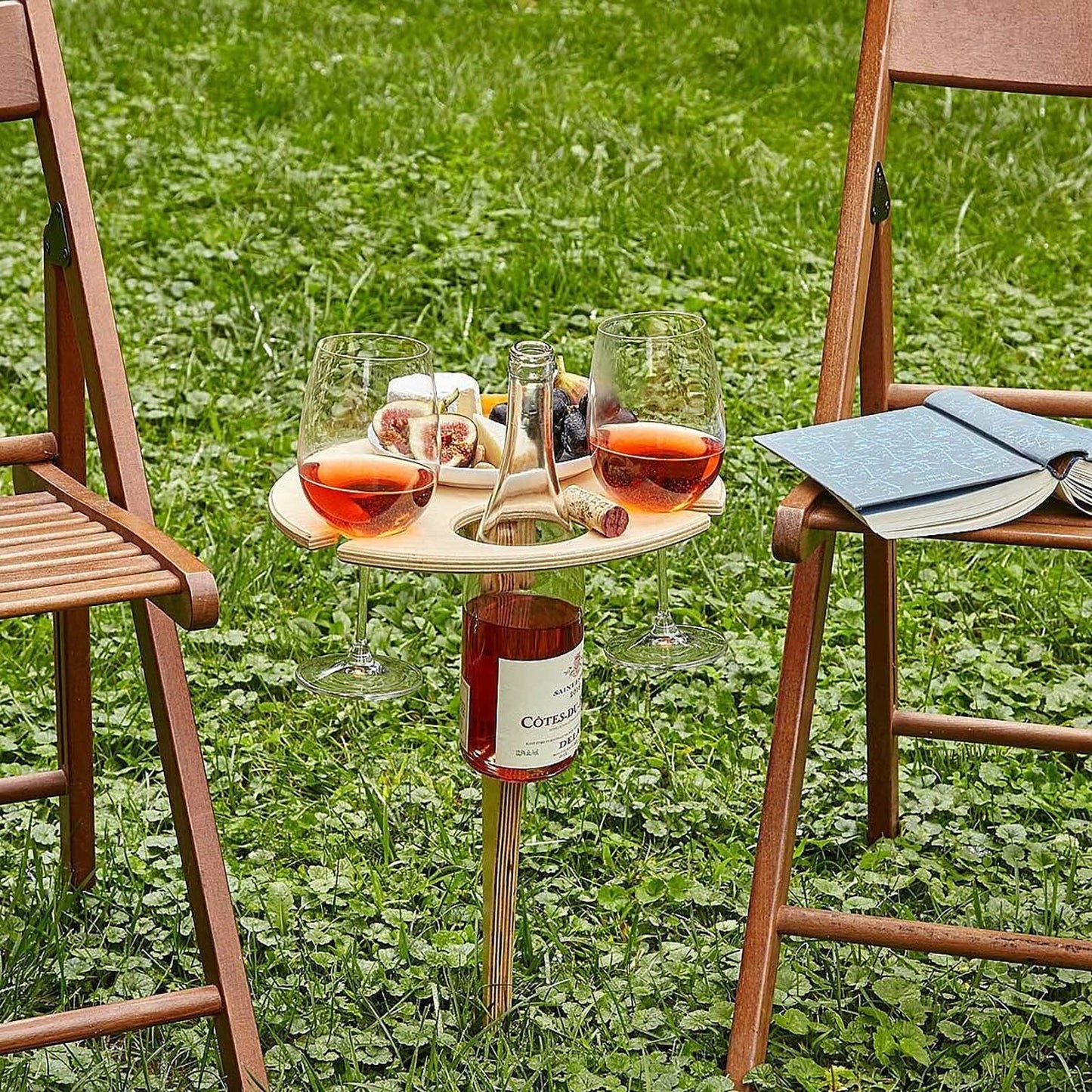 Portable Folding Wine Table for Outdoor Picnics