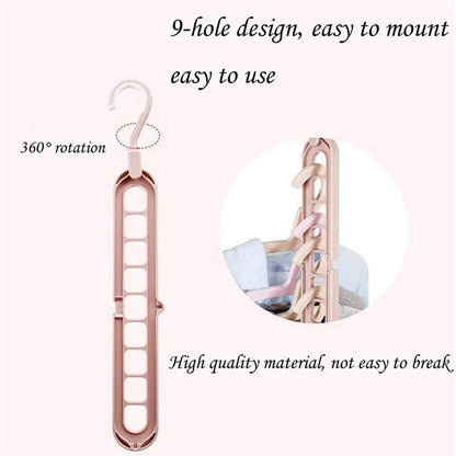 Space Saving Collapsible Multi Hook Hanger Rack