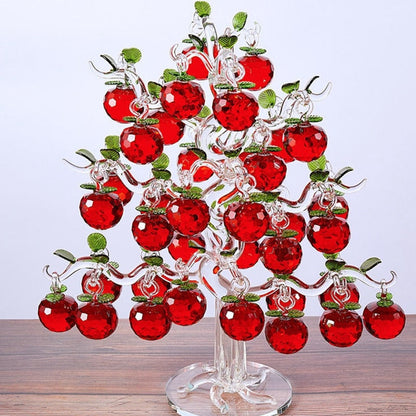 Luxurious Glass Apple Tree Figurine Decor