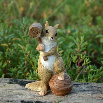 Adorable Squirrel Figurine with Love Heart - Fesara