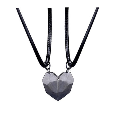 Lovely His Hers Interlocking Couple Necklace Set