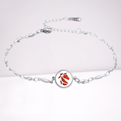 Calming Heart Locket Charm Bracelet