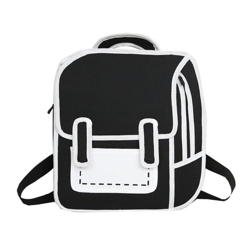 Fun 2D Cartoon School Backpack - Fesara