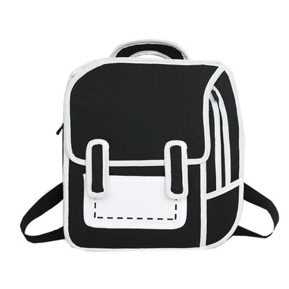 Fun 2D Cartoon School Backpack - Fesara