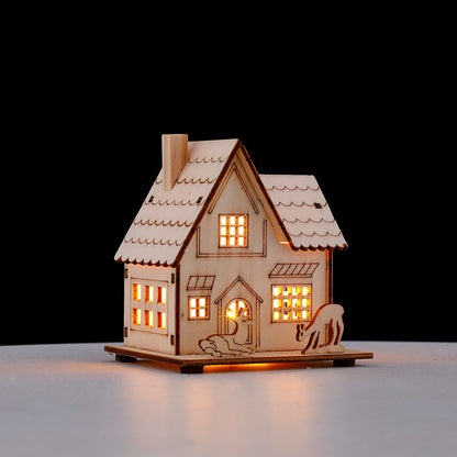 Rustic Wood Hanging Home Decor Lantern Light