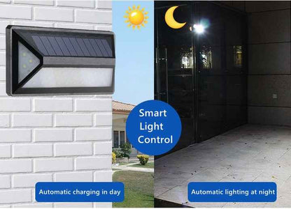 Outdoor Solar Powered Wall Lamp with Motion Sensor