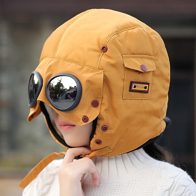 Stylish Shielded Pilot Goggles Hat