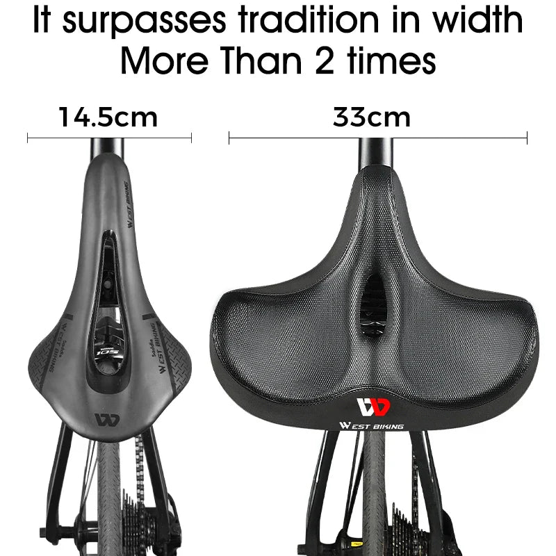 Ergonomic Bike Seat with Thick Cushion Pad – Most Comfortable Bicycle Seat for MTB and Road Bikes, Breathable Design-4