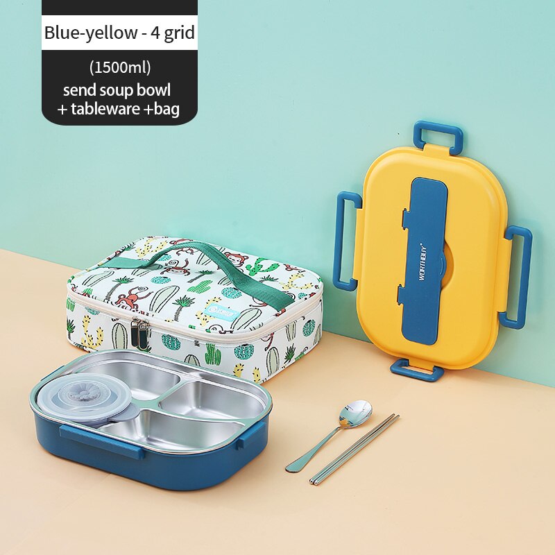 Insulated Kids Lunch Container with Multiple Compartments