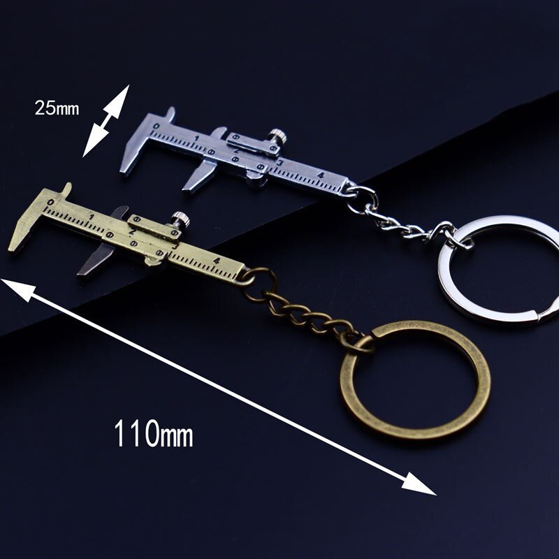 Compact Pocket Caliper Keychain Tool