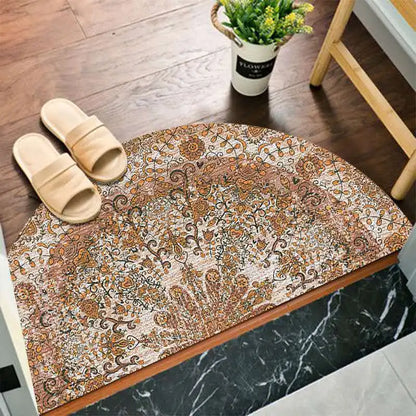 Rustic Non Slip Half Circle Door Mat