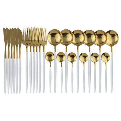 Premium Gold Plated Stainless Steel Flatware Set
