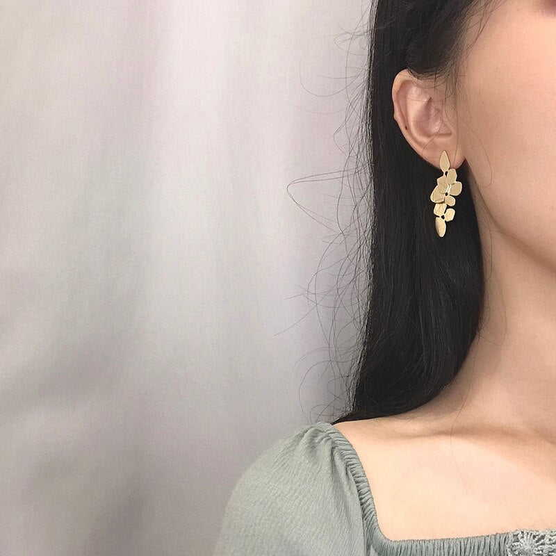 Vintage Style Leaf Drop Earrings