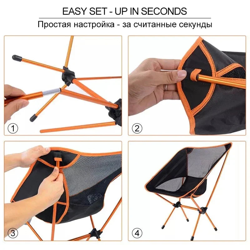Portable Camping Set with Lightweight Chair & Blanket