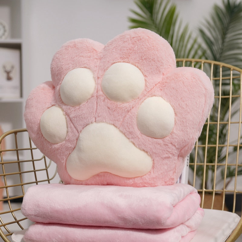 Soft Plush Bear Paw Hand Warmer Cushion