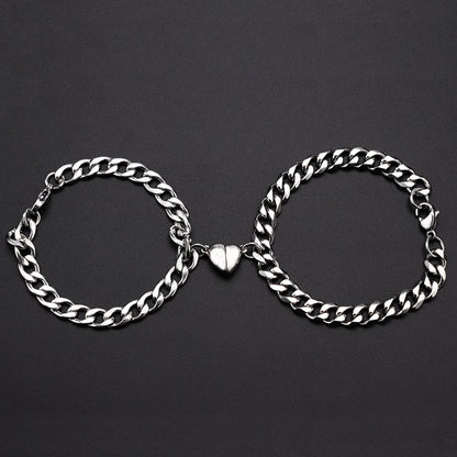 Lovely Heart Couple Magnetic Bracelet