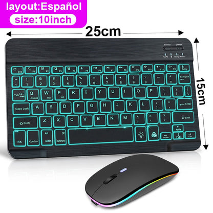 Compact Wireless Bluetooth Keyboard Mouse Combo