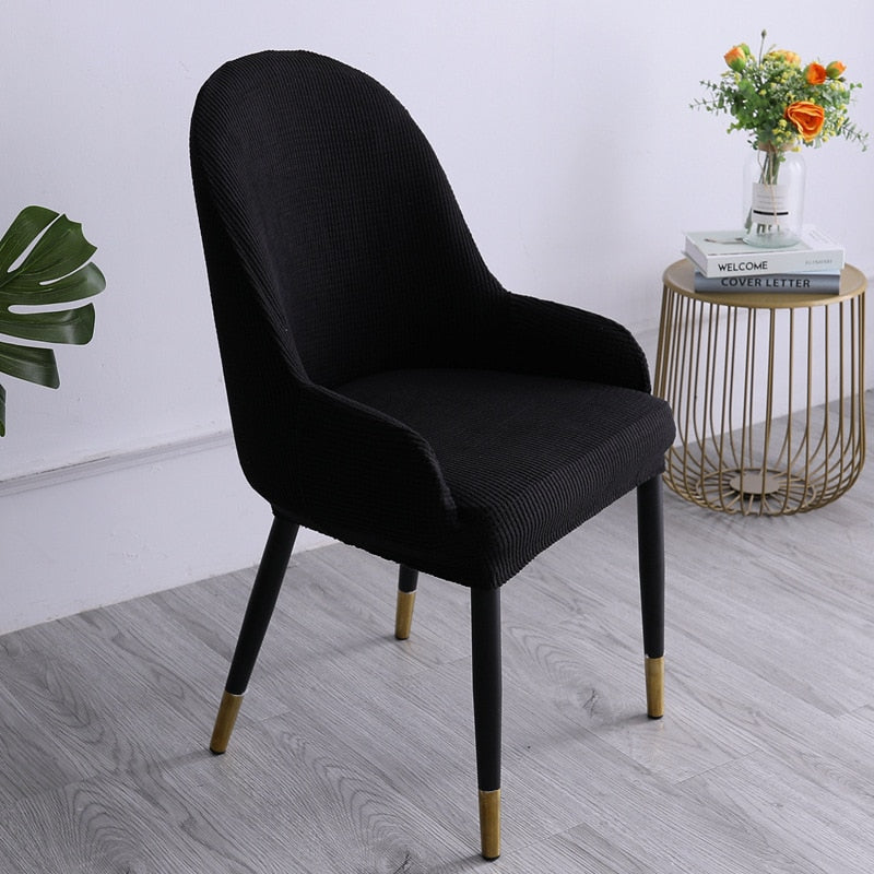 Stretchy Snug Fit Curved Chair Slipcover